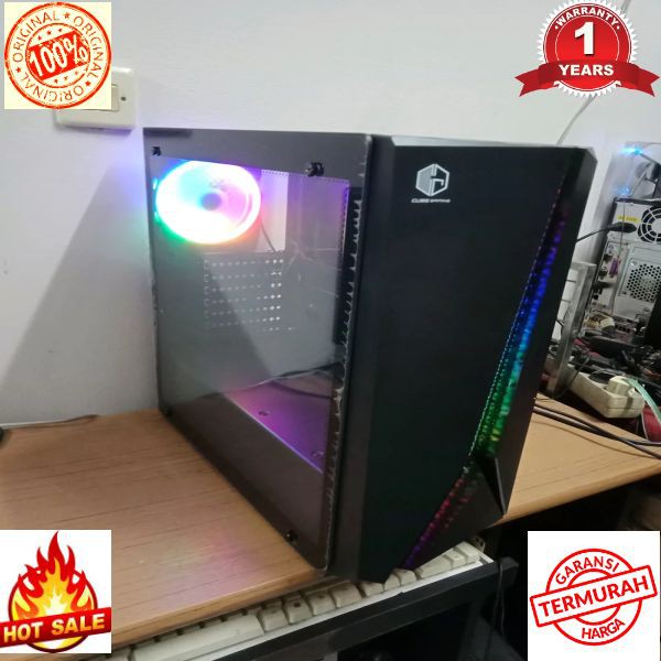 Terlaris Cpu rakitan Pc Gaming core i7 8700 Ram 8GB siap gaming disegn editing high