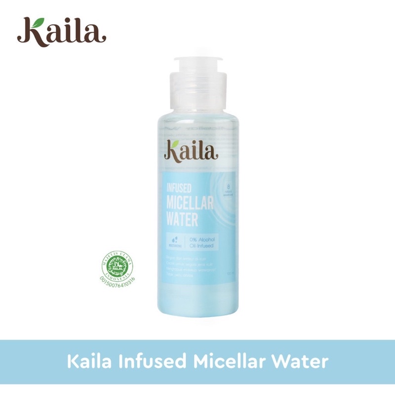 Kaila Infused Micellar Water Oily Pembersih Makeup Wajah Muka Minyak