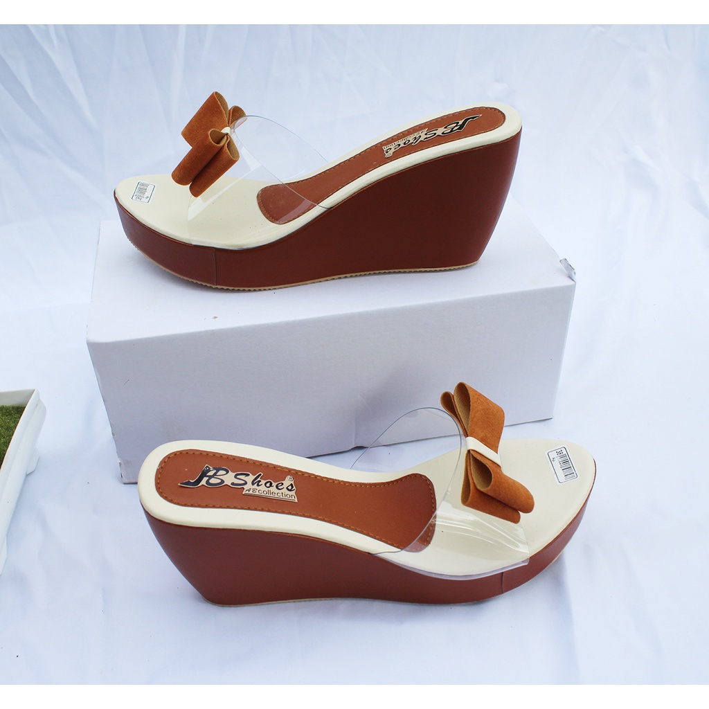 Sandal wedges mika korea Sandal Wedges Wanita Terbaru Model Kokop Mika Pita Cantik