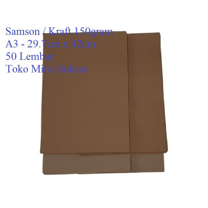 

50 Lembar Kertas Samson Kraft A3 150gram
