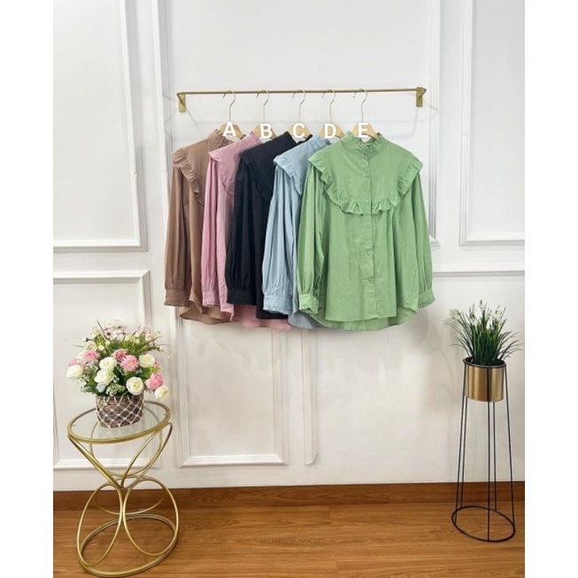 Kemeja katun wanita ld 110 atasan wanita baju premium blouse ootd