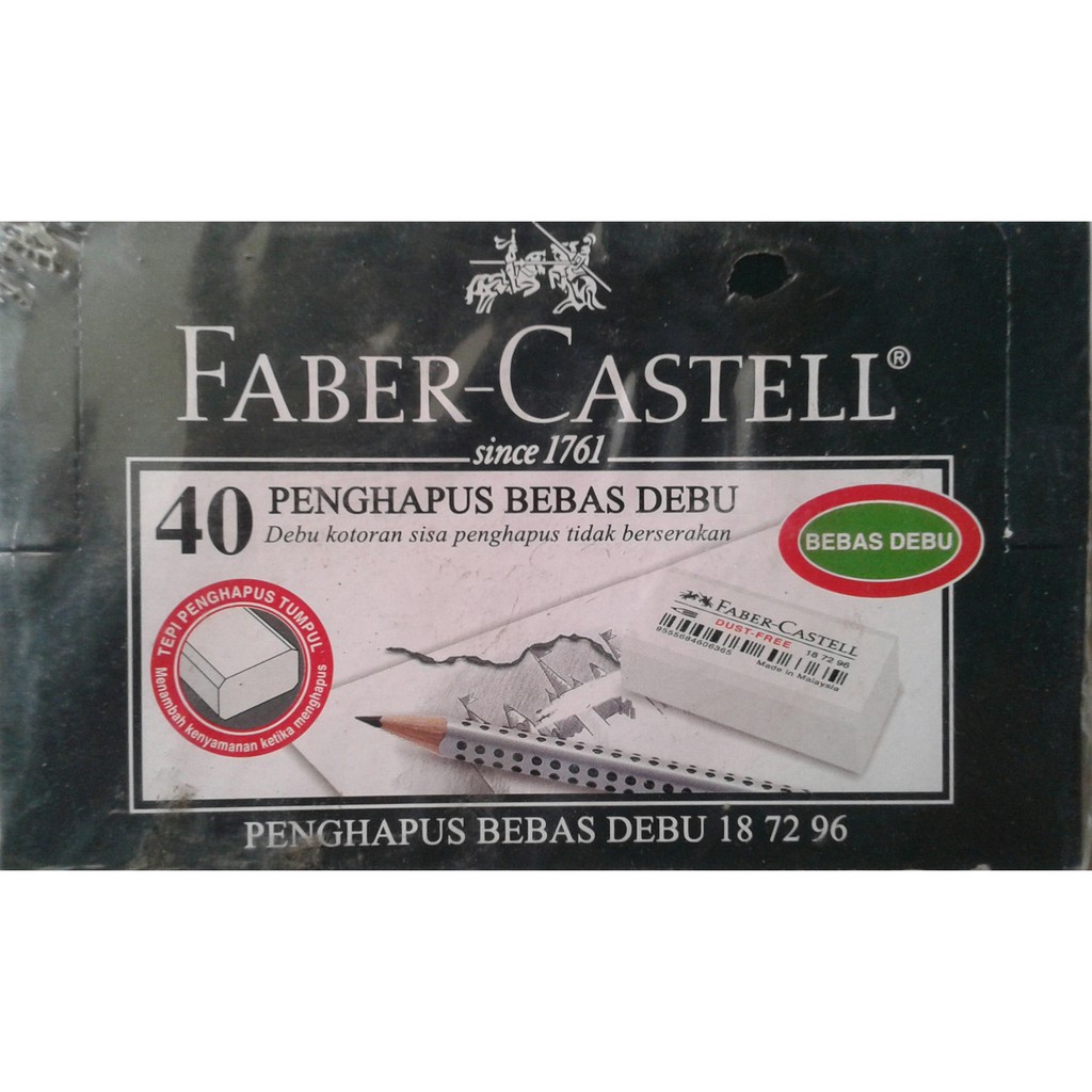 

[1 pak] penghapus FABER CASTELL kecil isi 40 pcs murah