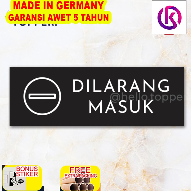 

Promo Sign Akrilik Dilarang Masuk Printed | Sign Board Akrilik |Do Not Enter