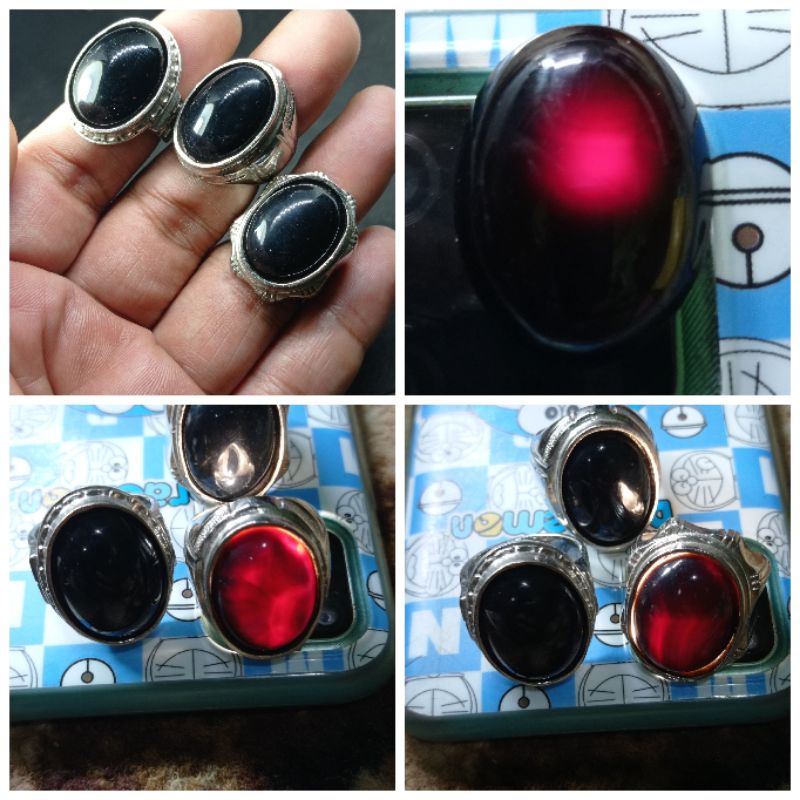 cincin akik natural yaman wulung /yahman wulung(natural chalcedony)