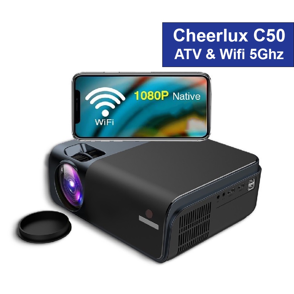 Cheerlux C50 Wifi 5Ghz ATV LED Projector 4000 Proyektor Lumens 1080p Native