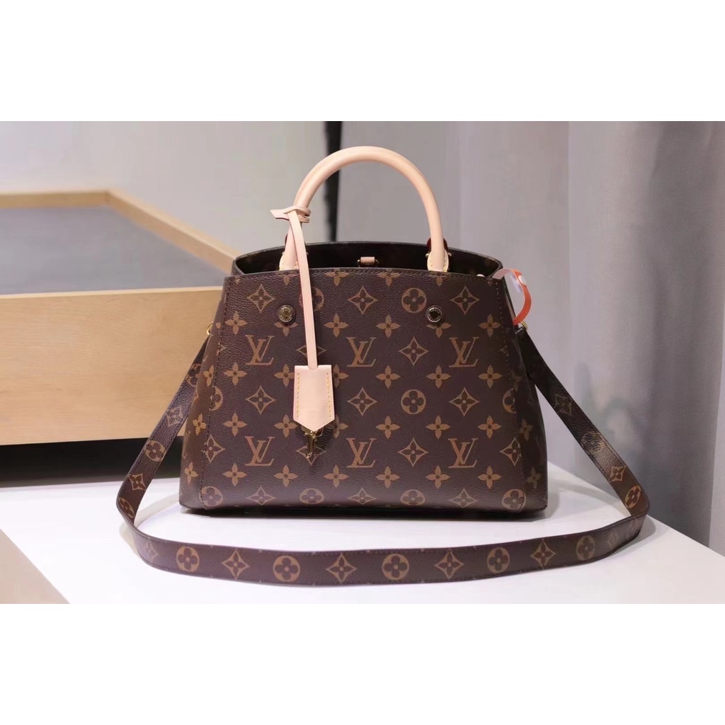 super premium tas Montaigne BB monogram handbags M41055