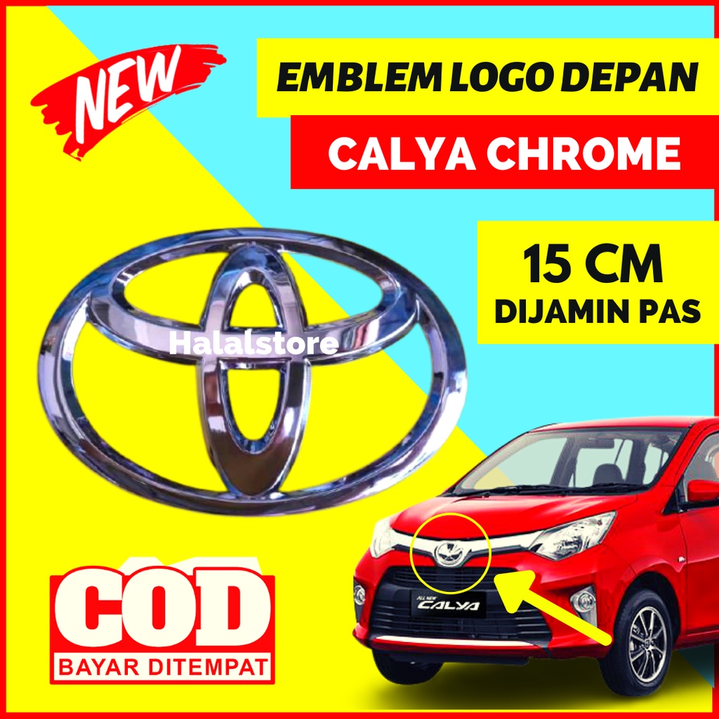 Jual Emblem Logo Mobil Toyota Calya Grill Depan Chrome Cm Pasti Pas