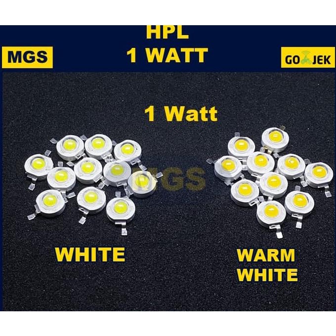 =+=+=+] 100PCS LED HPL 1 WATT TANPA PENDINGIN