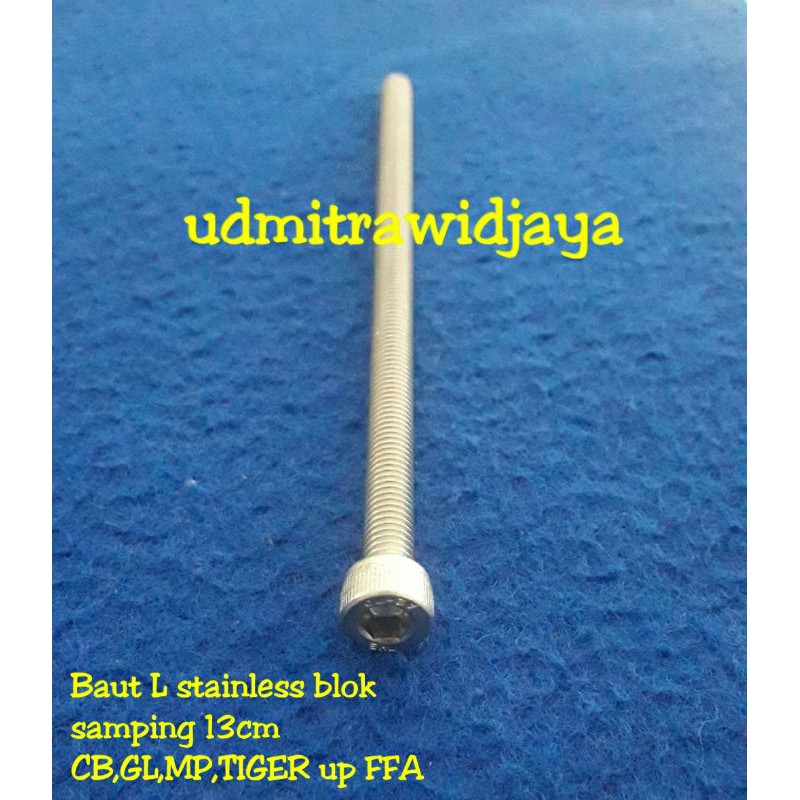 Baut L stainless blok samping 13cm CB,GL,MP,TIGER up FFA fulldrat