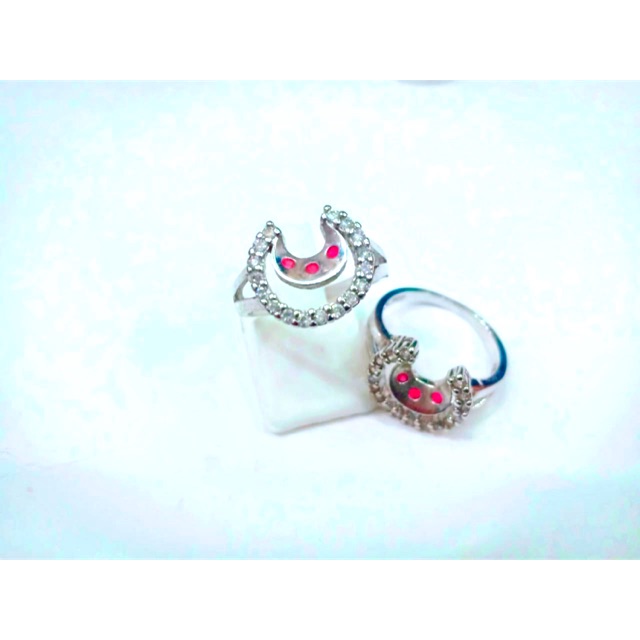 Cincin wanita , yaxiya , xuping , lapis emas putih