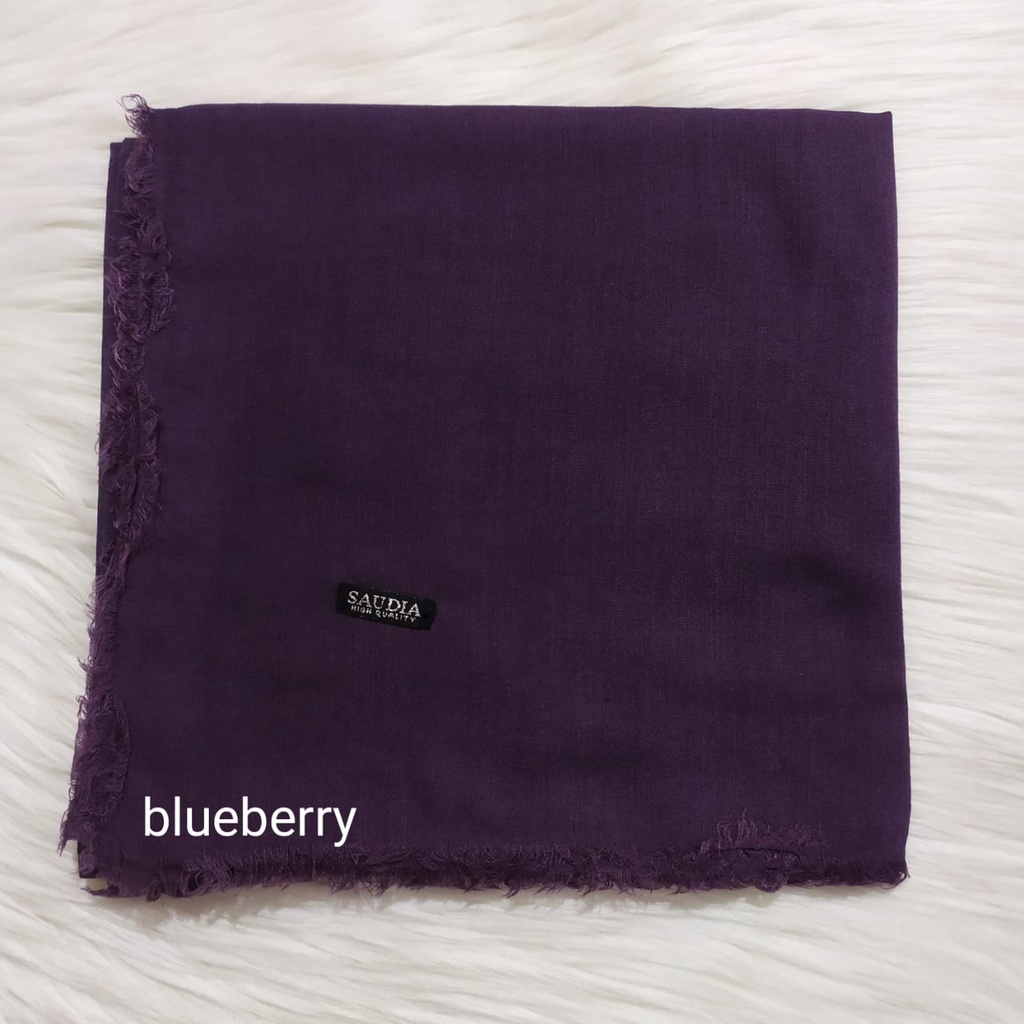 TERMURAH SAUDIA / Segiempat ORIGINAL SAUDI/ JILBAB RAWIS /JILBAB KATUN/jilbab murah-Blueberry