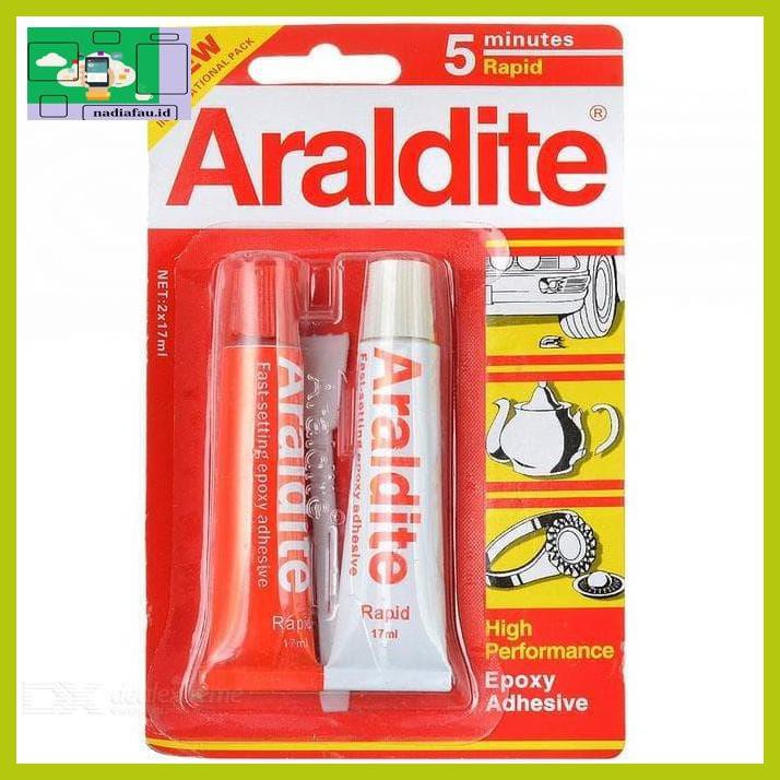 

R4E5Et- Lem Expoxy Araldite 5 Menit 15Ml Lem Araldite Merah Putih Fyhf7T-