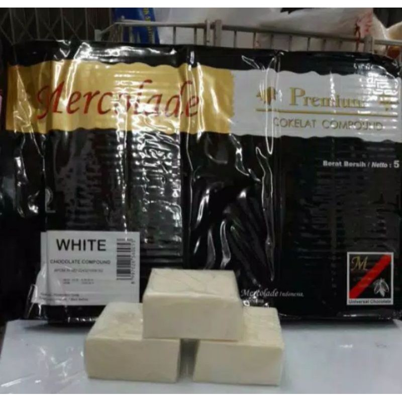 

TERMURAH,Mercolade White Chocolate Compound,Coklat Putih Batangan 250g