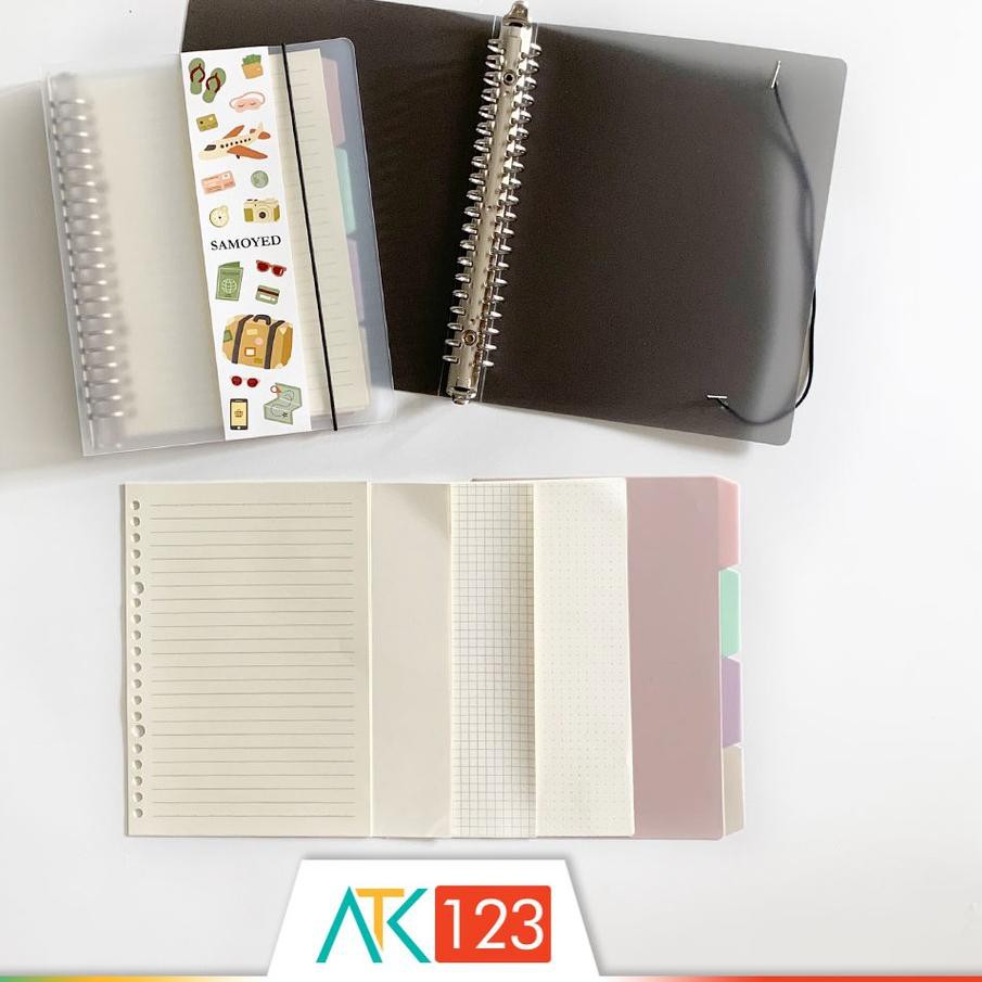 

➫ Binder Note / Loose Leaf Binder A5 - 20 Ring Samoyed BNNT-11 ➼