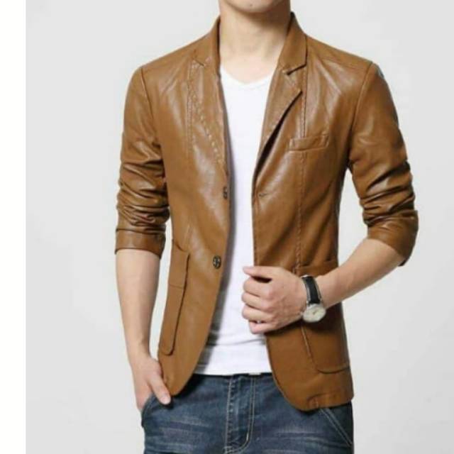 jaket kantor formal jaket pria katun dril/jaket kasual semi formal