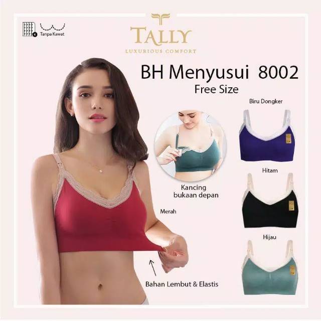 TALLY Nursing Bra bra Menyusui Premium 8002 Busa  Tipis  tanpa kawat