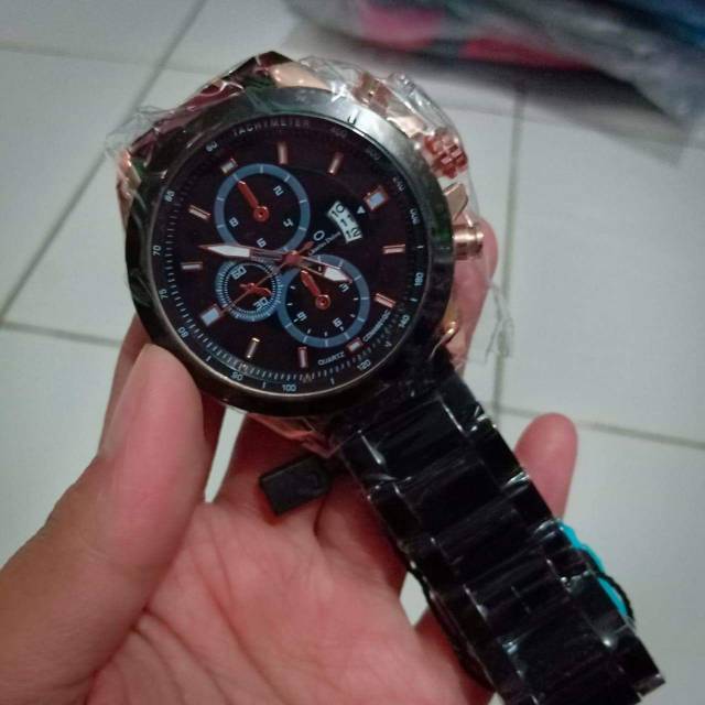 Jam cowok Charles Delon original tanggal aktif free box jam by zellshop