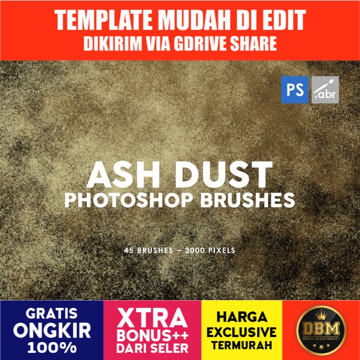 45 Ash Dust - Photoshop Stamp Brushes