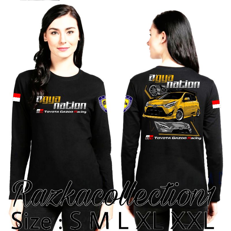 Kaos Agya Nation Lengan Panjang / Baju Toyota Agya Club Indonesia Fremium