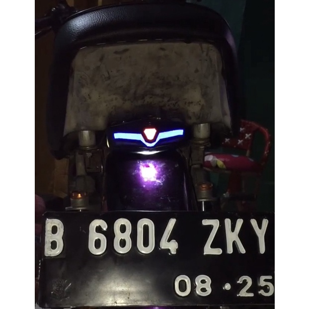 Lampu Stop- stop lamp LED  D159 CUSTOM Plus Sen breket Rx King - Vixion - Klx - R15/25 - CB150R Universal ( 3 IN 1 MAHAL )