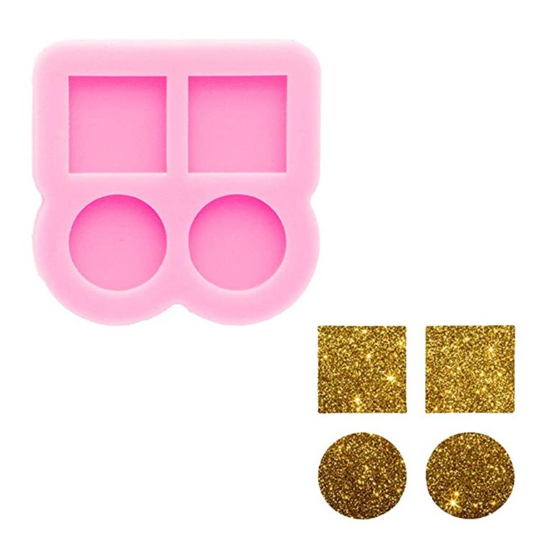 Glitter Diy Epoxy Crystal Resin Earring Silicone Mold Scented Candle Tray Mirror Mold