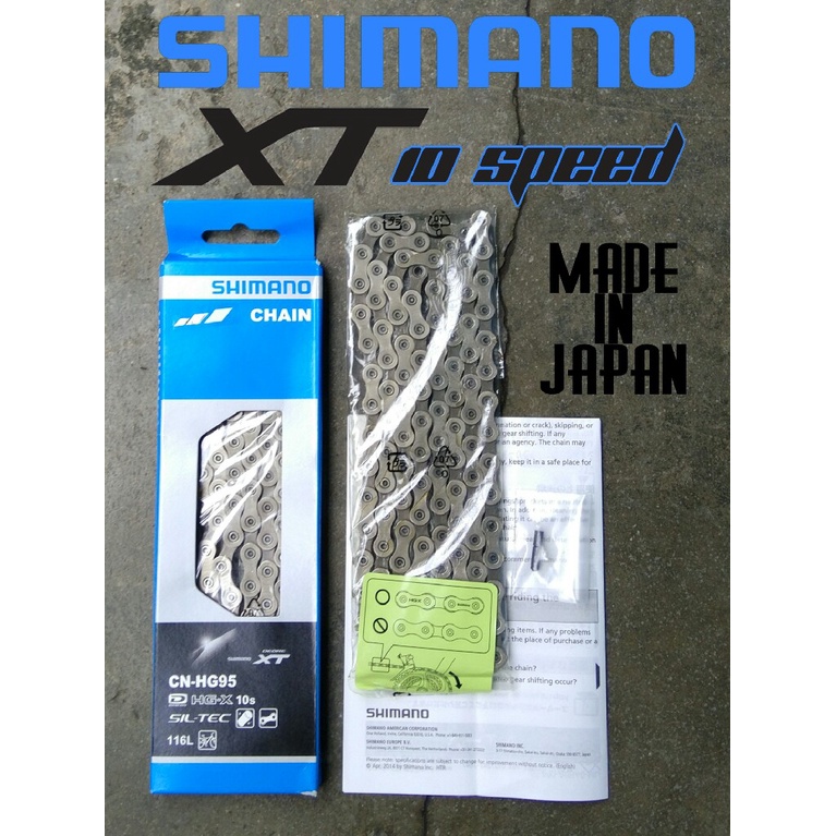 Chain Shimano XT 10Speed  BOX HG95 rantai rante Deore SLX10 Speed HG-95 HG 95