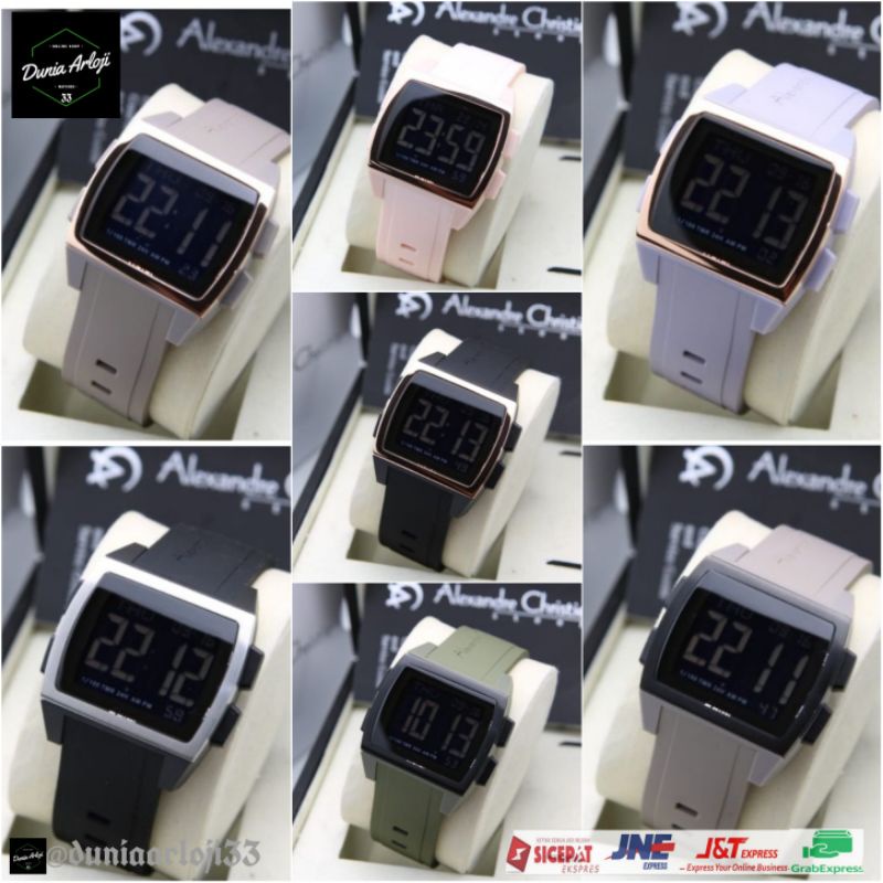 JAM TANGAN WANITA ALEXANDRE CHRISTIE ORIGINAL DIGITAL 9343