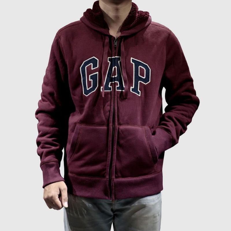 Jaket GAP Sherpa Lined Zip Hoodie Original