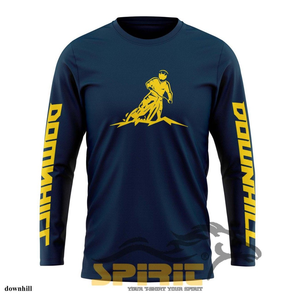 Kaos Sepeda Downhill Gunung  Mtb  Pakaian Atasan Pria Panjang Big Size Jumbo