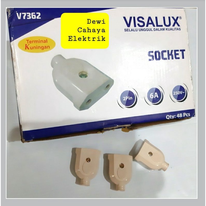 Steker Contra Gepeng - Steker  Gepeng Cewek - Sambungan Listrik Pipih Terminal Kuningan - Steker Gep