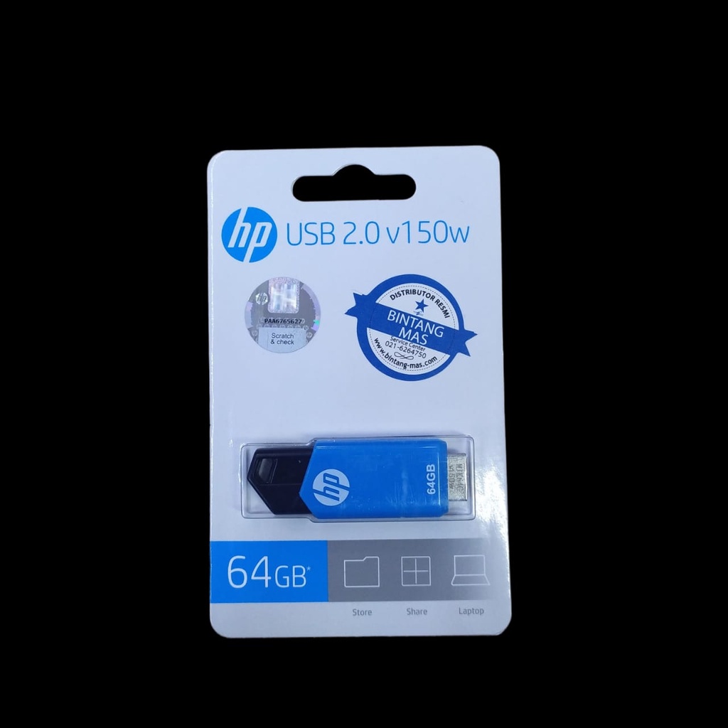 FLASDISK HP USB 2.0 V150W 64B ORIGINAL