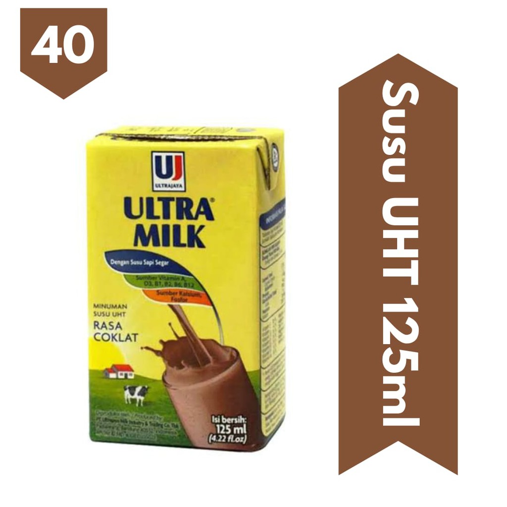 

Susu Ultra Milk I Ultra Milk 125Ml I Rasa coklat isi 40Pcs