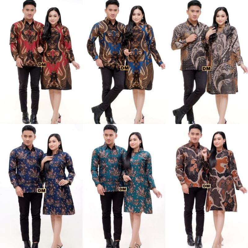 ((cod)) Batik Couple Seragam Batik Pria Dan Wanita Size M L Xl Xxl Xxxl