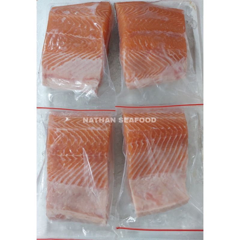 

Salmon Tasmania Fresh - Fillet 500gr Bagian Badan (Skin On)