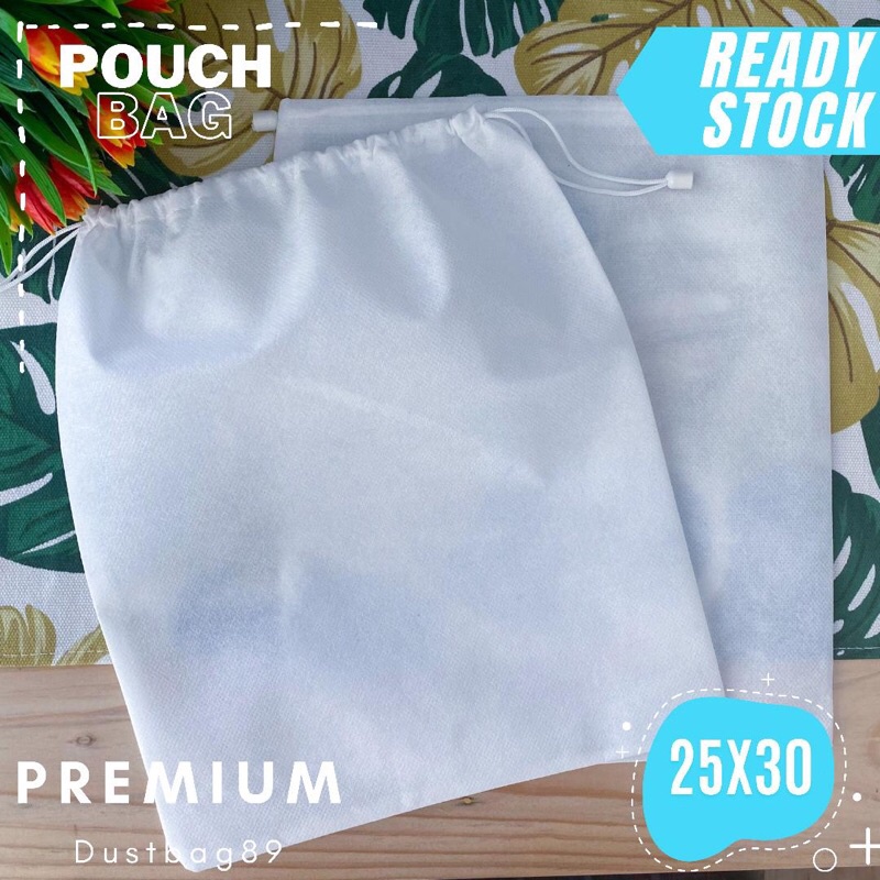 DUSTBAG SEPATU | TAS SERUT POLOS PUTIH | FS 25.30