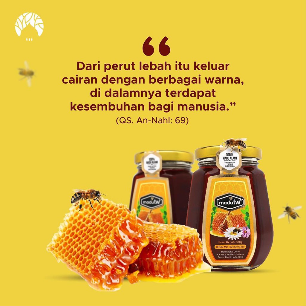 

MADU ASLI MURNI TW 100% Original Hutan Tanpa Tambahan Obat Maag 350gr
