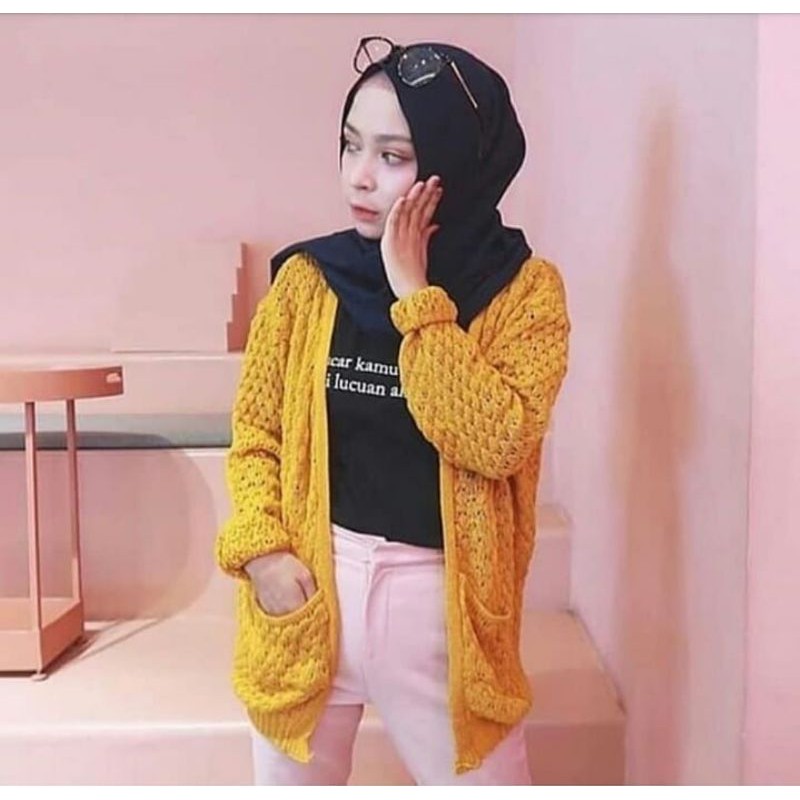 Freya Pocket Popcorn Cardi - outer rajut