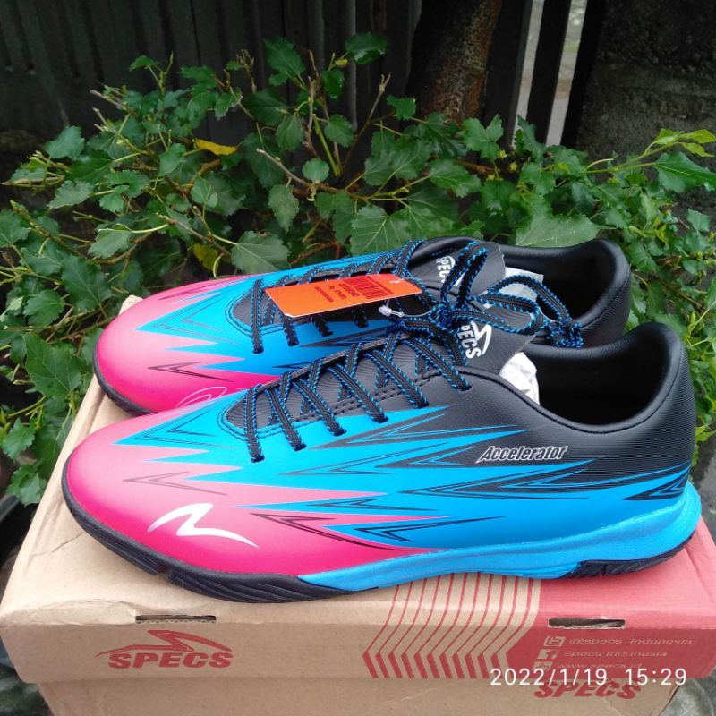 Sepatu Futsal Specs Accelerator Lightspeed 3 IN Original Diva Pink/Tulip Blue
