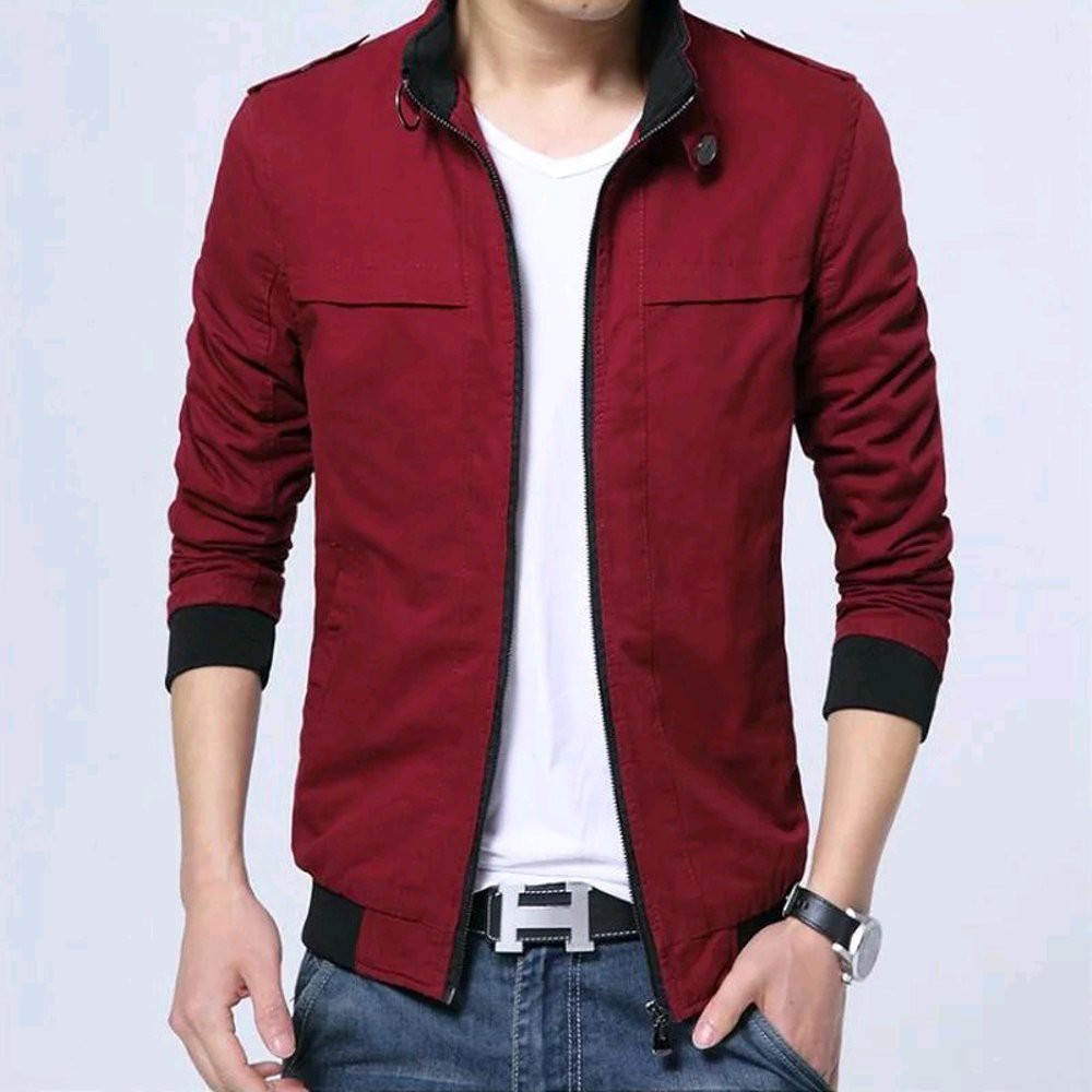 TERKEREN fashion pria jaket baseball pakaian pria semi blazer simple jaket korea style zipper cowok