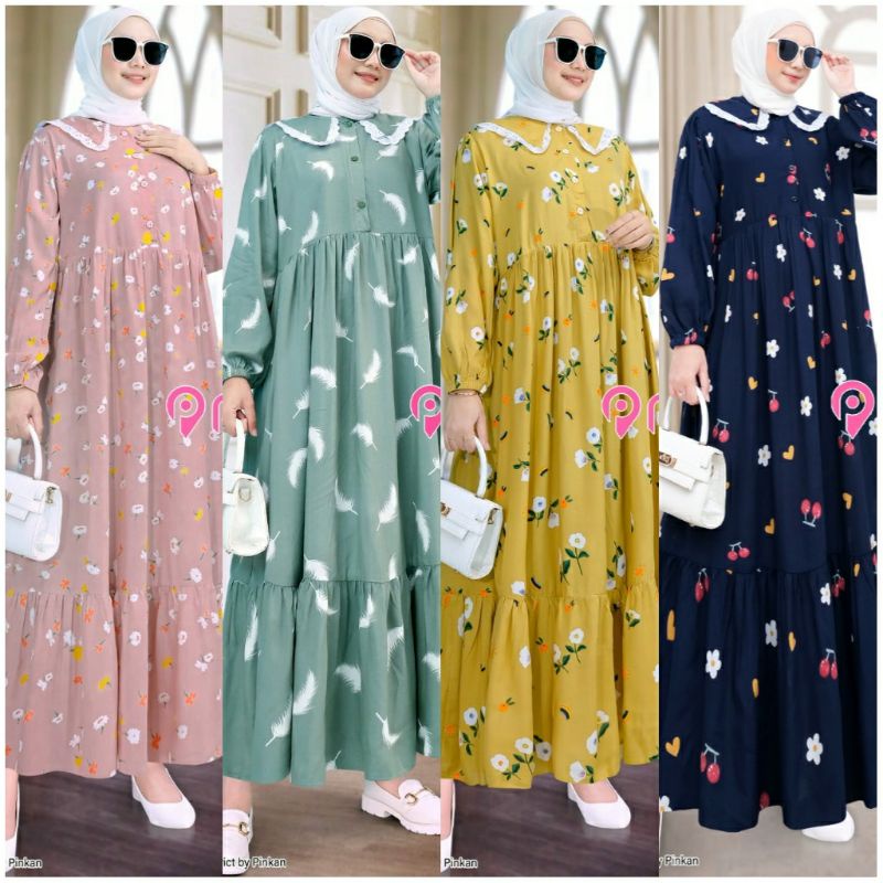 update[Dress Motif Collar Krah Renda]ori Pinkan Yuki Dress #2 Tesa Candi Michiko Sonya Yurika Kayla 