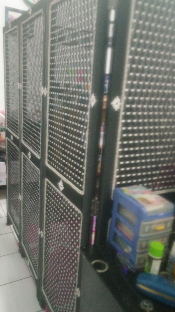 Partisi 4 Pintu Rotan Sintetis