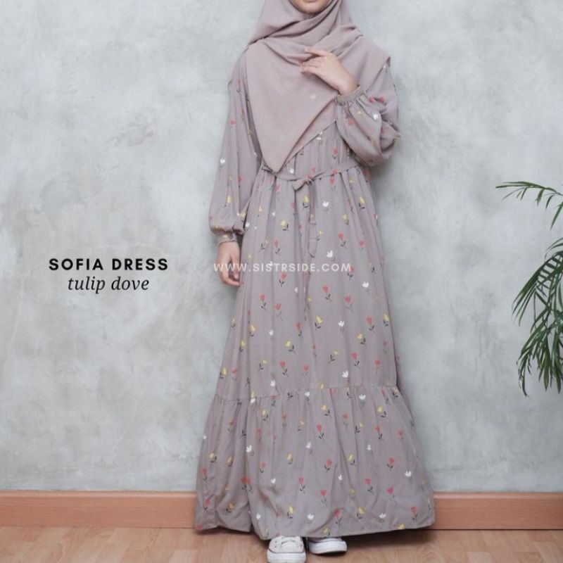 Sofia Dress Tulip Dove (XL) by Sistrside