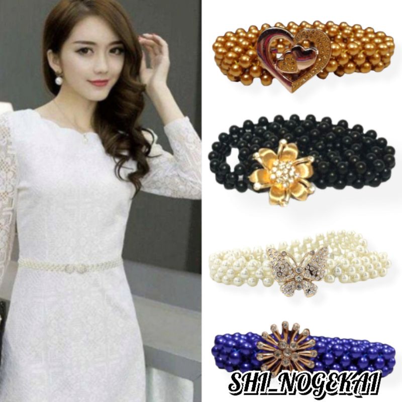 SABUK DRESS MUTIARA FASHION SABUK IKAT PINGGANG MUTIARA