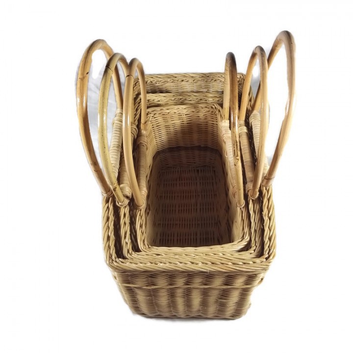 Kerajinan Tangan Rotan - Keranjang Tenteng Kotak Kecil 34x15x29cm