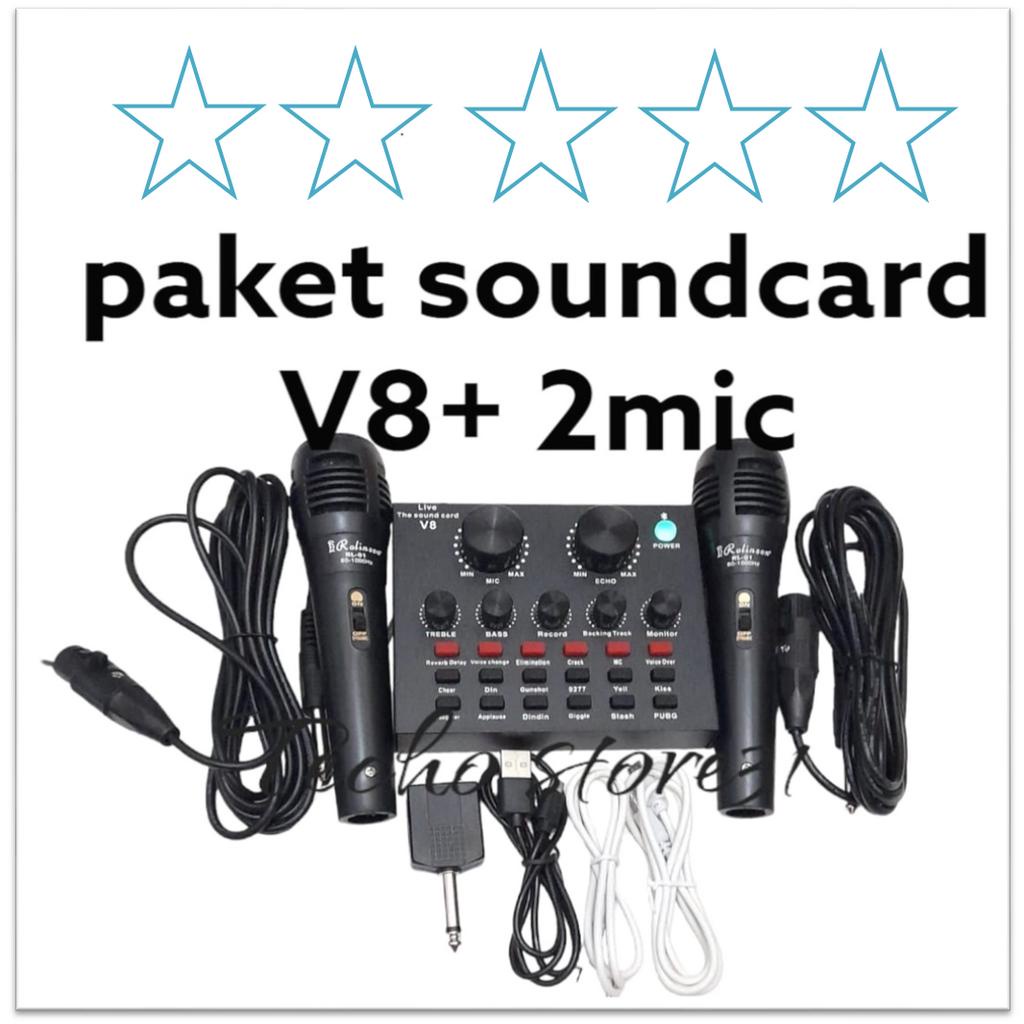 SoundCard V8 Bluetooth Audio USB External Sound Card V8 Mixer / V8 Soundcard Audio Untuk HP PC Mac l