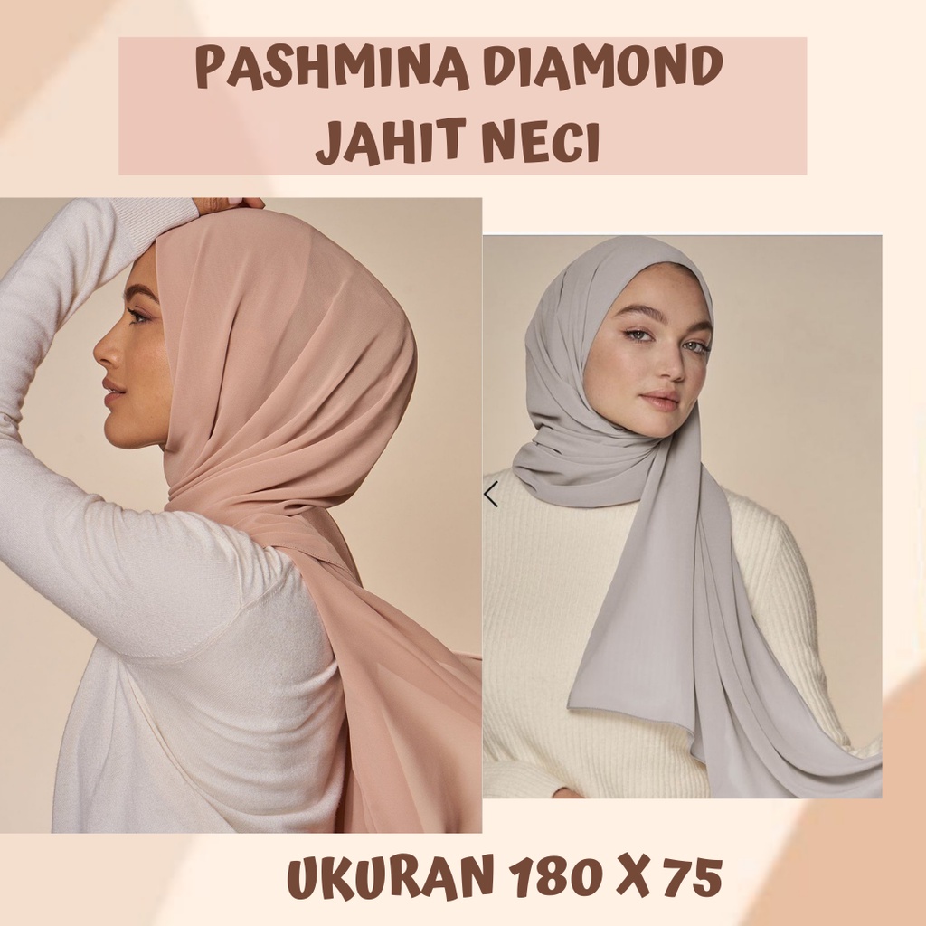 (BISA COD) PASHMINA DIAMOND 180X75 PREMIUM NISSA SABYAN-2