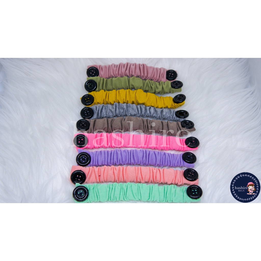 Konektor Hijab Kancing Premium Quality Polos (READY) / Penghubung masker earloop / Tali Masker