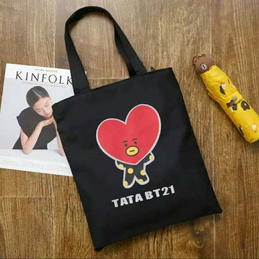 Tote bag bt21 tata cooky BTS kpop tas wanita - tata