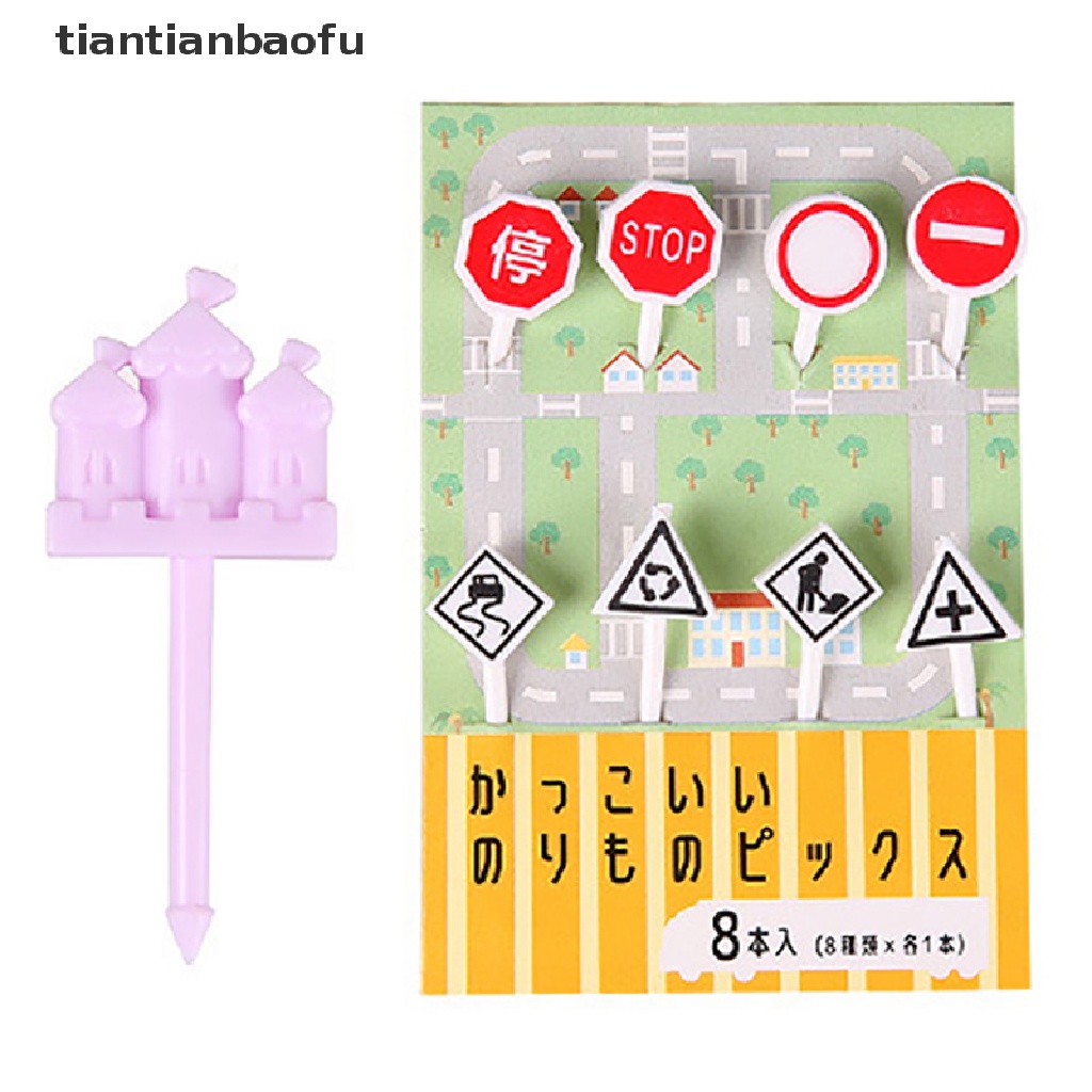 6 / 8 / 10Pcs / Set Garpu Buah / Dessert / Bento Mini Bahan Plastik Selection