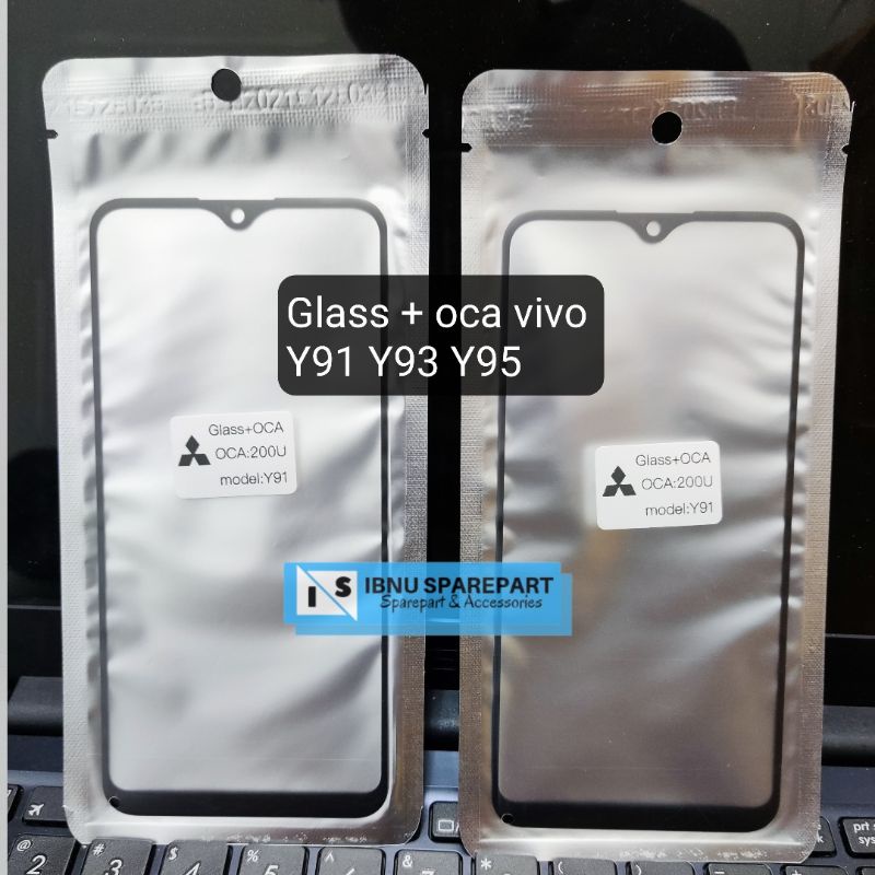 Kaca Lcd + Lem Oca Vivo Y91 Y93 Y95 Kaca Depan Kaca Touchscreen Glass Lcd Ts TC Original DIGITIZER